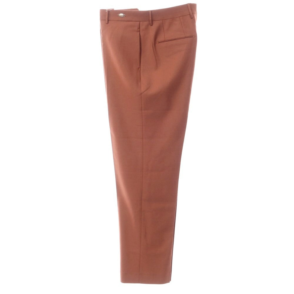 [New] TAGLIATORE Stretch Polyester Wool Slacks Pants, Terracotta Brown [Size 50] [BRW] [A/W] [Condition Rank N] [Men&