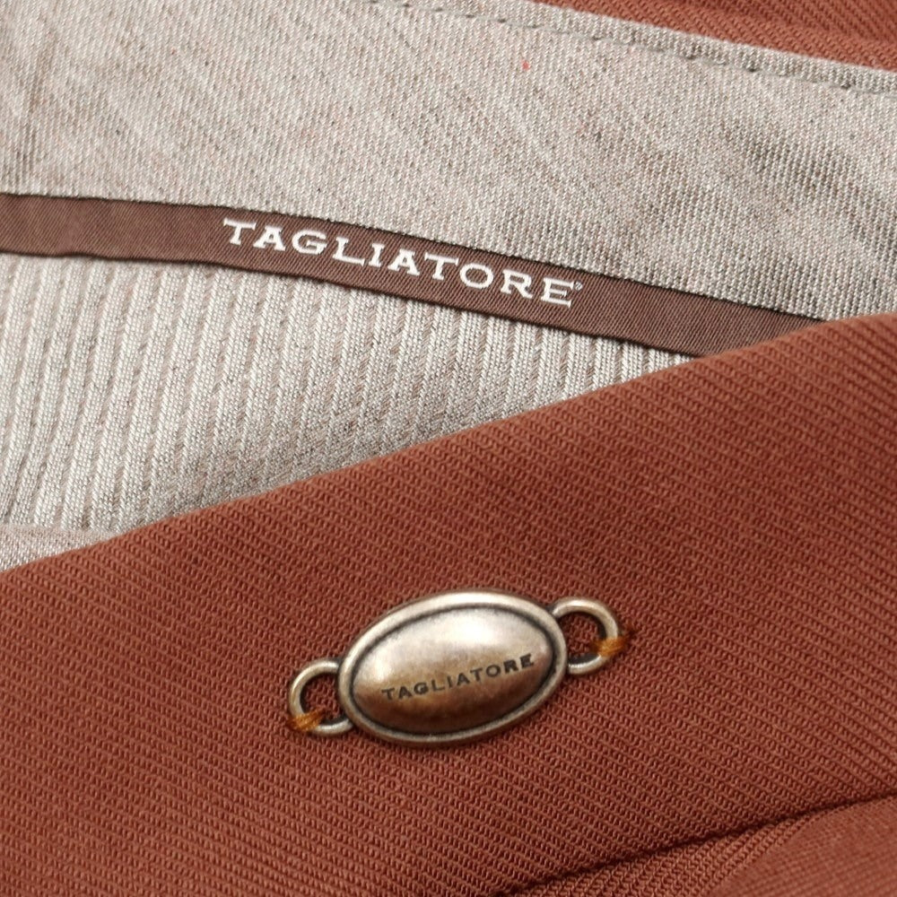 [New] TAGLIATORE Stretch Polyester Wool Slacks Pants, Terracotta Brown [Size 50] [BRW] [A/W] [Condition Rank N] [Men&