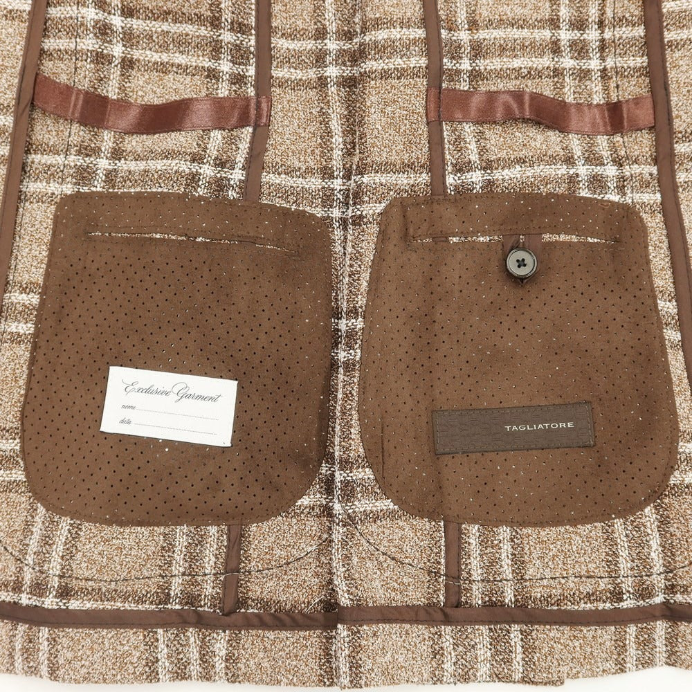 [New Outlet] TAGLIATORE Casual Jacket
 Brown x White [Size 46] [BRW] [S/S] [Condition Rank N-] [Men&