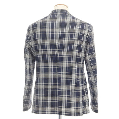【新品】タリアトーレ TAGLIATORE カジュアルジャケット
 ネイビーxアイボリー【サイズ48】【NVY】【S/S】【状態ランクN】【メンズ】
【769683】 CPD