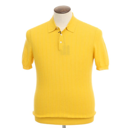 [New] TAGLIATORE High Gauge Cotton Short Sleeve Polo Knit Yellow [Size 50] [YEL] [S/S] [Condition Rank N] [Men&