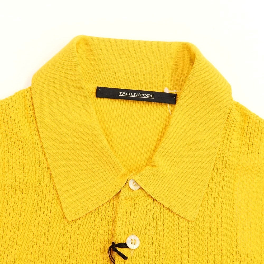 [New] TAGLIATORE High Gauge Cotton Short Sleeve Polo Knit Yellow [Size 50] [YEL] [S/S] [Condition Rank N] [Men&