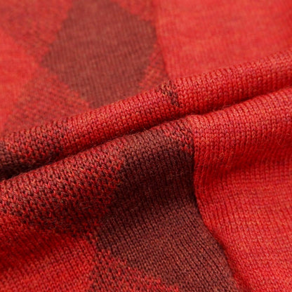 【新品】スカリオーネ SCAGLIONE プルオーバーニット
 レッドxブラウン【サイズM】【RED】【A/W】【状態ランクN】【メンズ】
【769874】 APD