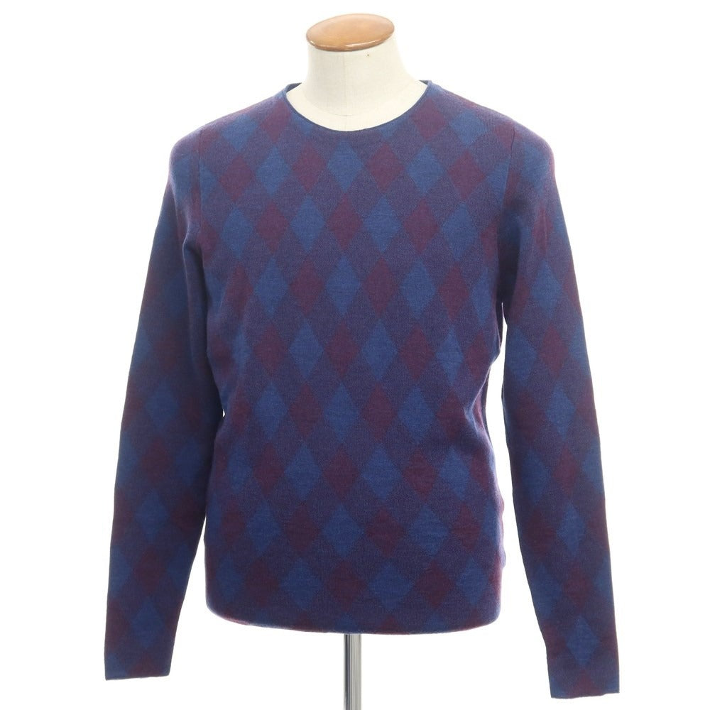 【新品】スカリオーネ SCAGLIONE プルオーバーニット
 ネイビーxパープル【サイズM】【NVY】【A/W】【状態ランクN】【メンズ】
【769874】 APD