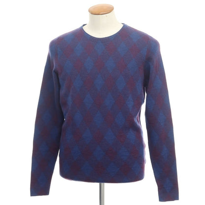 [New] SCAGLIONE pullover knit
 Navy x Purple [Size M] [NVY] [A/W] [Condition Rank N] [Men&