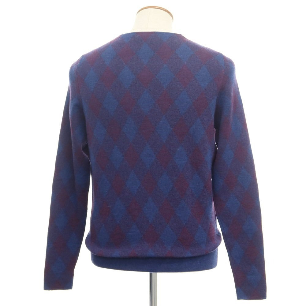【新品】スカリオーネ SCAGLIONE プルオーバーニット
 ネイビーxパープル【サイズM】【NVY】【A/W】【状態ランクN】【メンズ】
【769874】 APD