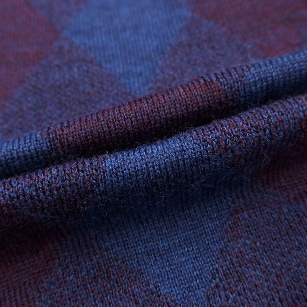 [New] SCAGLIONE pullover knit
 Navy x Purple [Size M] [NVY] [A/W] [Condition Rank N] [Men&