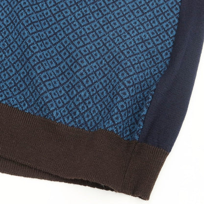 [New] SCAGLIONE knit vest
 Navy x Blue x Brown [Size M] [NVY] [A/W] [Condition Rank N] [Men&
