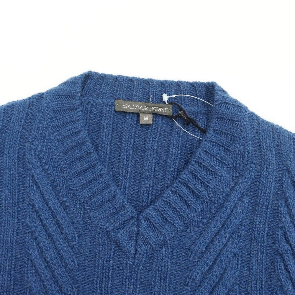 【新品】スカリオーネ SCAGLIONE ニットベスト
 ダークブルー【サイズM】【NVY】【A/W】【状態ランクN】【メンズ】
【769873】 APD