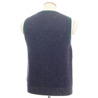 【新品】スカリオーネ SCAGLIONE ニットベスト
 ネイビーxグリーン【サイズM】【NVY】【A/W】【状態ランクN】【メンズ】
【769873】 APD