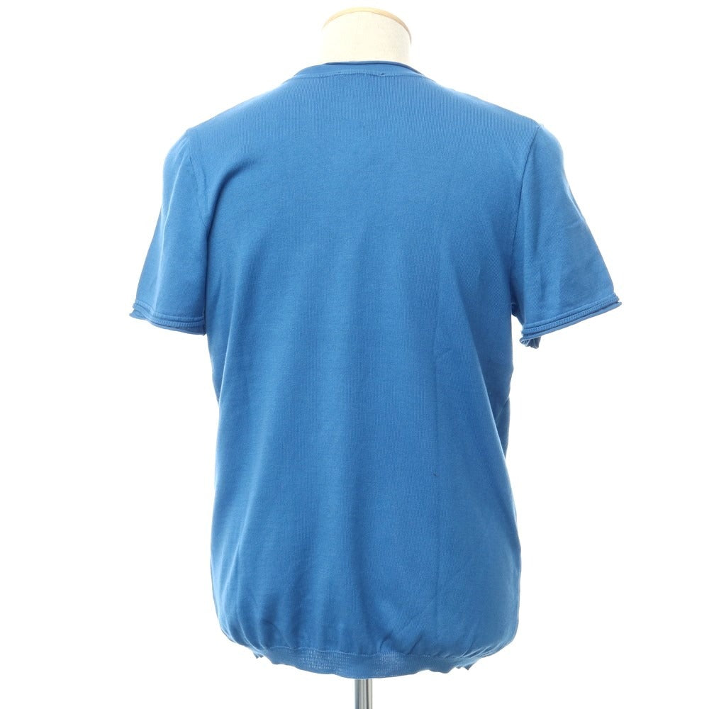 [New] SCAGLIONE High Gauge Cotton Crew Neck Short Sleeve Knit Blue [Size M] [BLU] [S/S] [Condition Rank N] [Men&