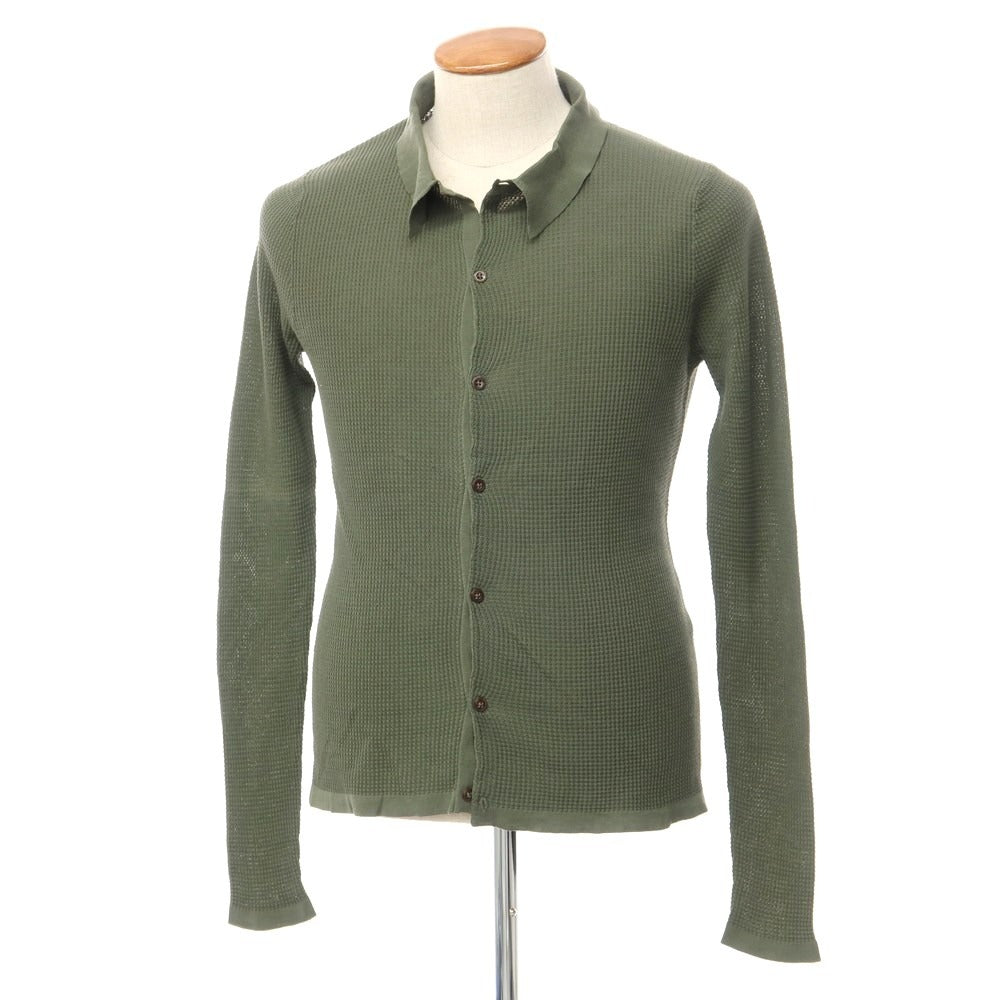 [New Outlet] DREW&amp;amp;CO Thermal Cotton Knit Shirt Cardigan Olive [Size L] [GRN] [S/S] [Condition Rank N-] [Men&