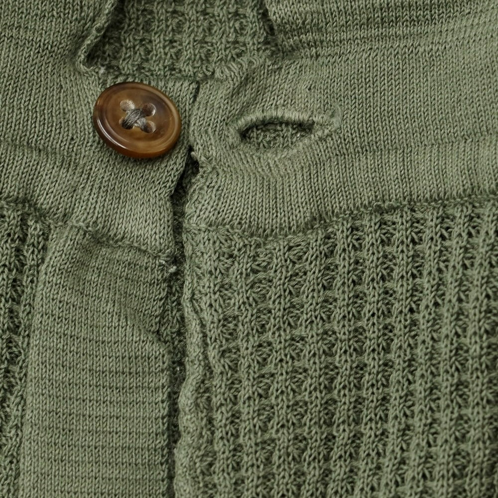 [New Outlet] DREW&amp;amp;CO Thermal Cotton Knit Shirt Cardigan Olive [Size L] [GRN] [S/S] [Condition Rank N-] [Men&