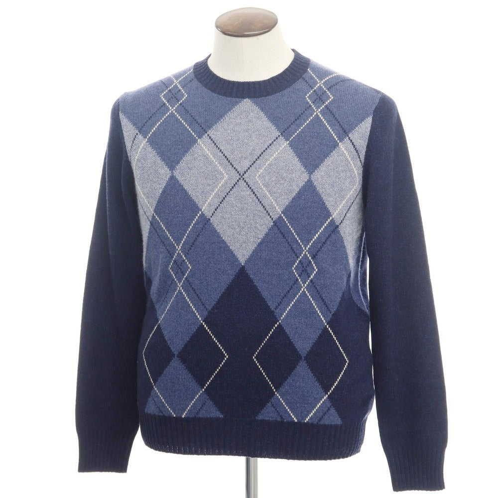 【新品】フェデーリ FEDELI プルオーバーニット
 ネイビーxブルー【サイズ50】【NVY】【A/W】【状態ランクN】【メンズ】
【769873】 APD