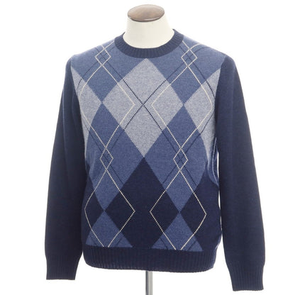 【新品】フェデーリ FEDELI プルオーバーニット
 ネイビーxブルー【サイズ50】【NVY】【A/W】【状態ランクN】【メンズ】
【769873】 APD