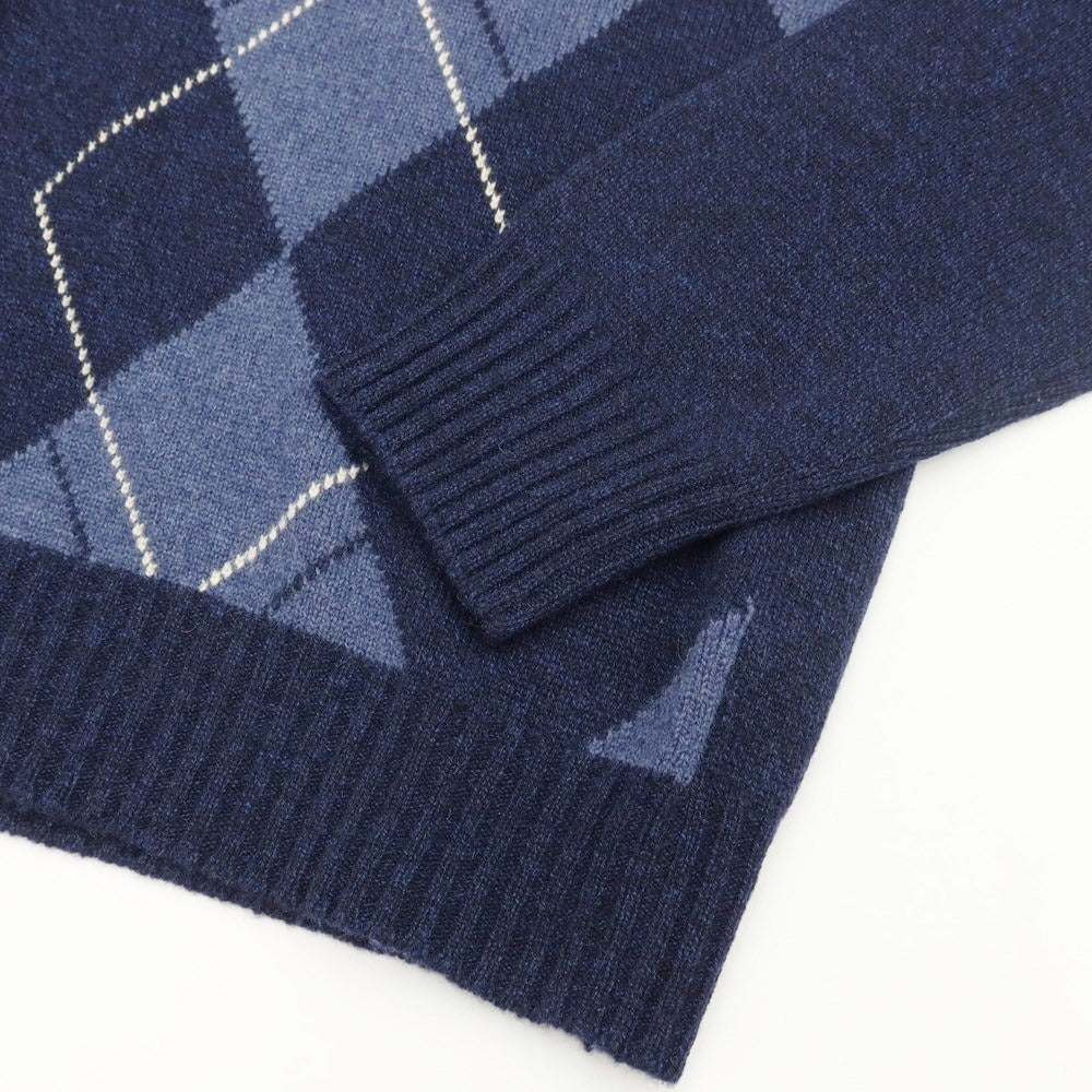 【新品】フェデーリ FEDELI プルオーバーニット
 ネイビーxブルー【サイズ50】【NVY】【A/W】【状態ランクN】【メンズ】
【769873】 APD