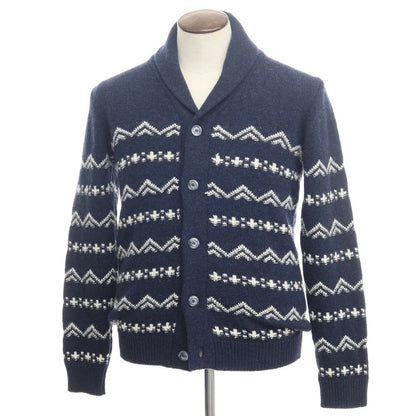 【新品】フェデーリ FEDELI カーディガン
 ネイビーxホワイト【サイズ50】【NVY】【A/W】【状態ランクN】【メンズ】
【769794】 APD