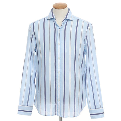 【新品】フェデーリ FEDELI ドレスシャツ
 ライトブルーxネイビー【サイズ39】【BLU】【S/S/A/W】【状態ランクN】【メンズ】
【769670】 DPD
