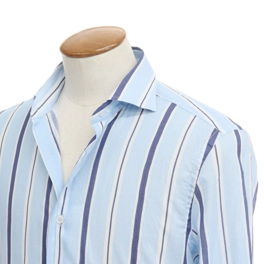 【新品】フェデーリ FEDELI ドレスシャツ
 ライトブルーxネイビー【サイズ39】【BLU】【S/S/A/W】【状態ランクN】【メンズ】
【769670】 DPD