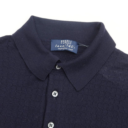 【新品】フェデーリ FEDELI ポロニット
 ネイビー【サイズ50】【NVY】【A/W】【状態ランクN】【メンズ】
【769794】 APD