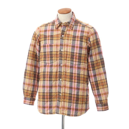 [New] Bagutta Cotton Check Quilted Casual Shirt Brown x Pink [Size M] [BRW] [A/W] [Condition Rank N] [Men&