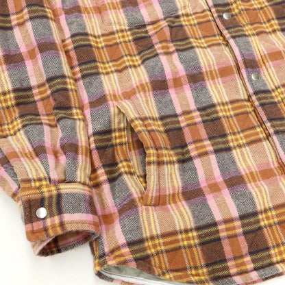 [New] Bagutta Cotton Check Quilted Casual Shirt Brown x Pink [Size M] [BRW] [A/W] [Condition Rank N] [Men&
