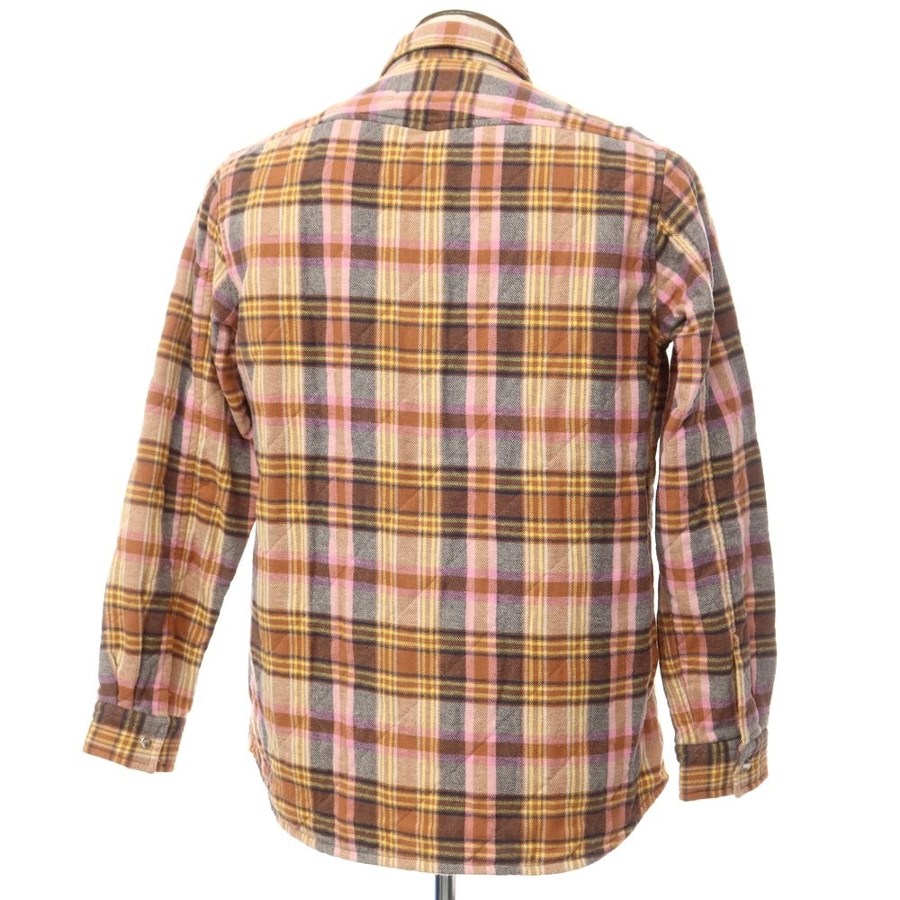 [New] Bagutta Cotton Check Quilted Casual Shirt Brown x Pink [Size L] [BRW] [A/W] [Condition Rank N] [Men&