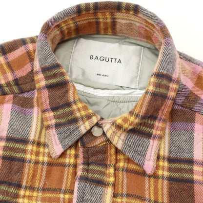 [New] Bagutta Cotton Check Quilted Casual Shirt Brown x Pink [Size L] [BRW] [A/W] [Condition Rank N] [Men&
