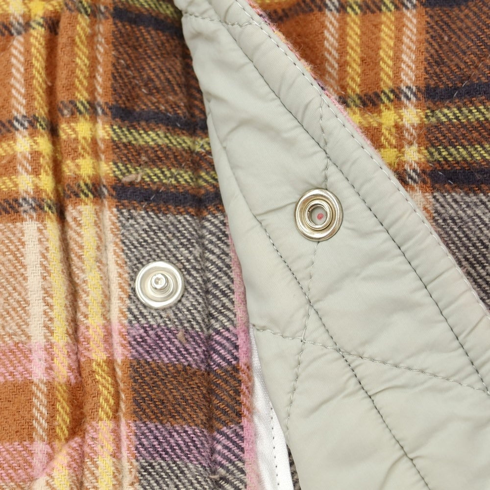 [New] Bagutta Cotton Check Quilted Casual Shirt Brown x Pink [Size L] [BRW] [A/W] [Condition Rank N] [Men&