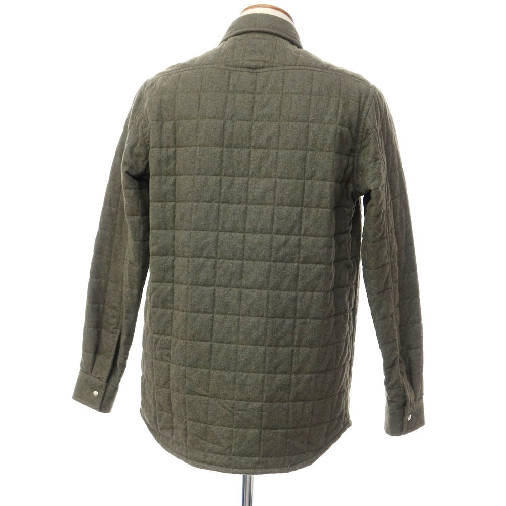 [New] Bagutta Cotton Quilted Casual Shirt Olive [Size M] [GRN] [A/W] [Condition Rank N] [Men&
