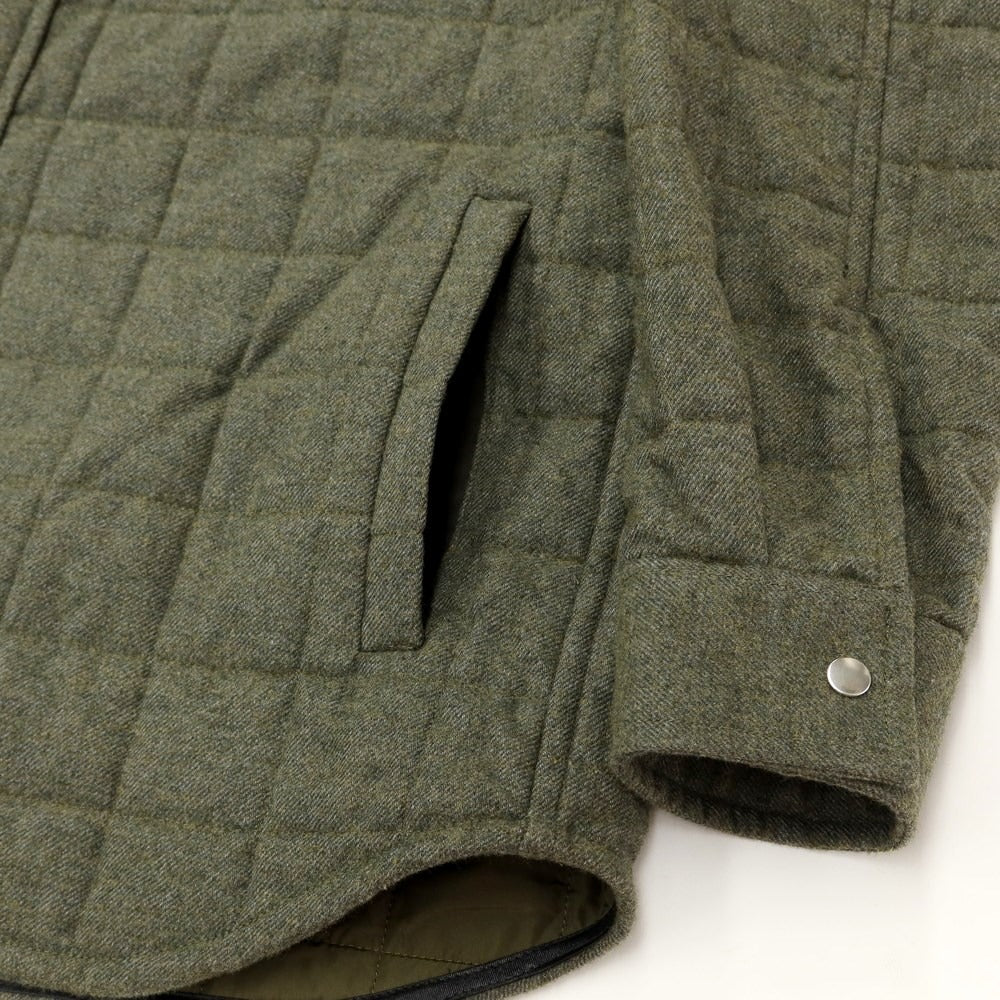 [New] Bagutta Cotton Quilted Casual Shirt Olive [Size M] [GRN] [A/W] [Condition Rank N] [Men&