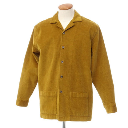 [New] Bagutta Cotton Corduroy Open Collar Casual Shirt Yellow Ocher [Size 40] [BRW] [A/W] [Condition Rank N] [Men&