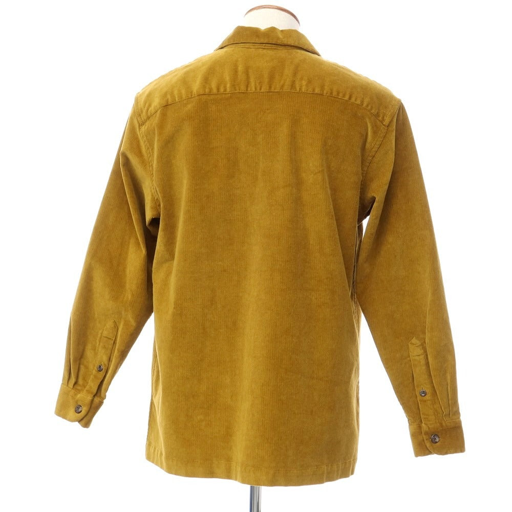 [New] Bagutta Cotton Corduroy Open Collar Casual Shirt Yellow Ocher [Size 40] [BRW] [A/W] [Condition Rank N] [Men&