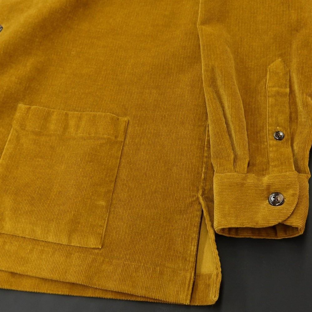 [New] Bagutta Cotton Corduroy Open Collar Casual Shirt Yellow Ocher [Size 40] [BRW] [A/W] [Condition Rank N] [Men&