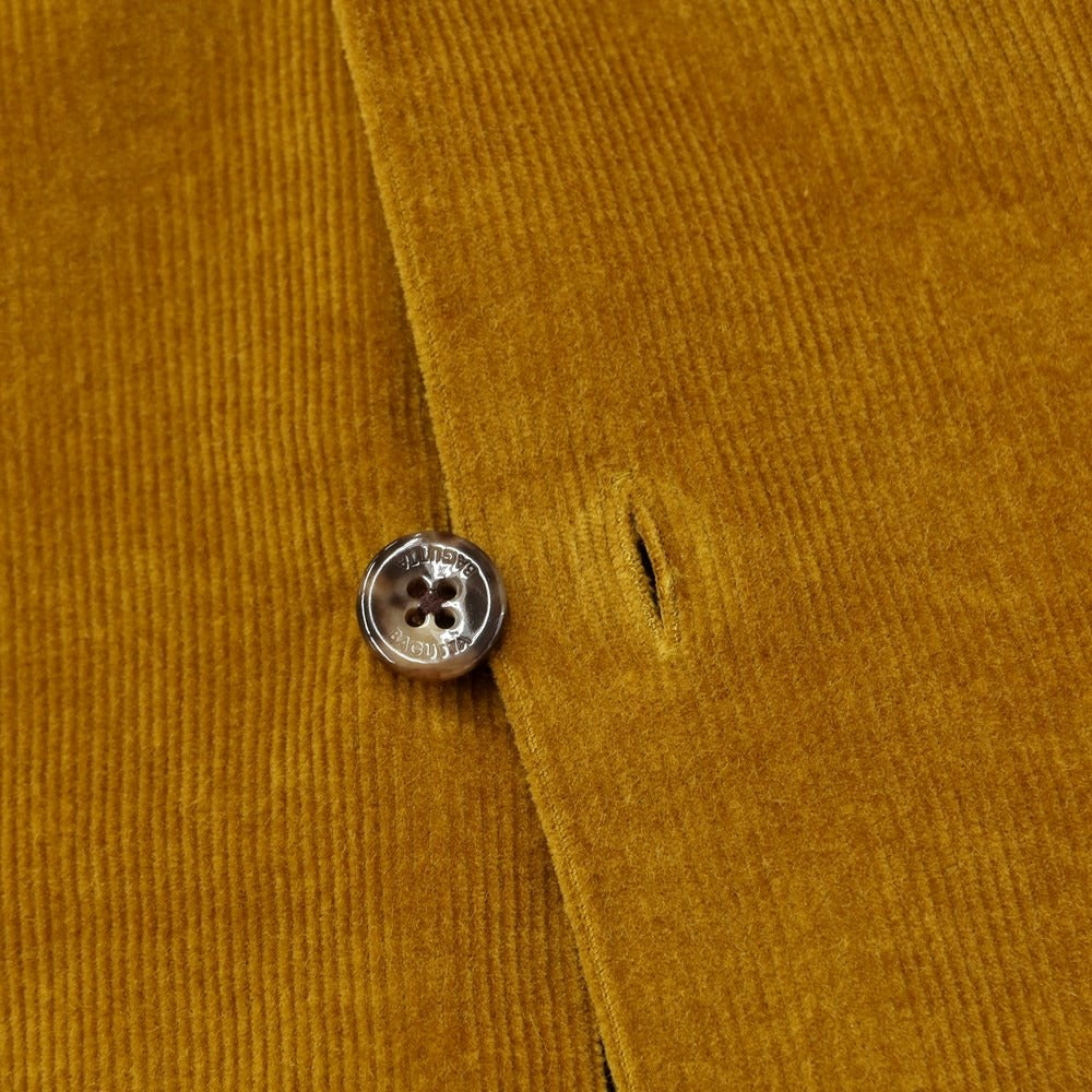 [New] Bagutta Cotton Corduroy Open Collar Casual Shirt Yellow Ocher [Size 40] [BRW] [A/W] [Condition Rank N] [Men&