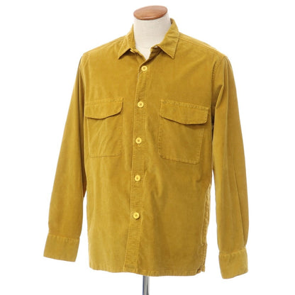 [New Outlet] Bagutta Cotton Velour Casual Shirt Mustard [Size M] [YEL] [A/W] [Condition Rank N-] [Men&