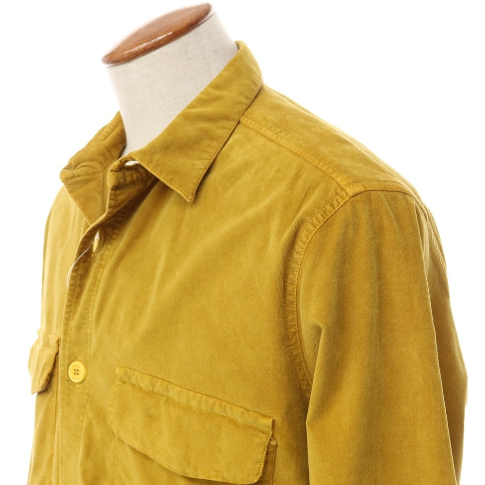 [New Outlet] Bagutta Cotton Velour Casual Shirt Mustard [Size M] [YEL] [A/W] [Condition Rank N-] [Men&