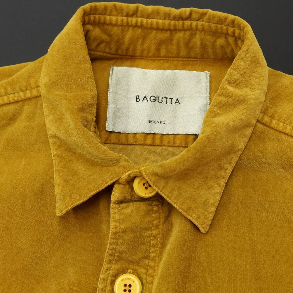 [New Outlet] Bagutta Cotton Velour Casual Shirt Mustard [Size M] [YEL] [A/W] [Condition Rank N-] [Men&