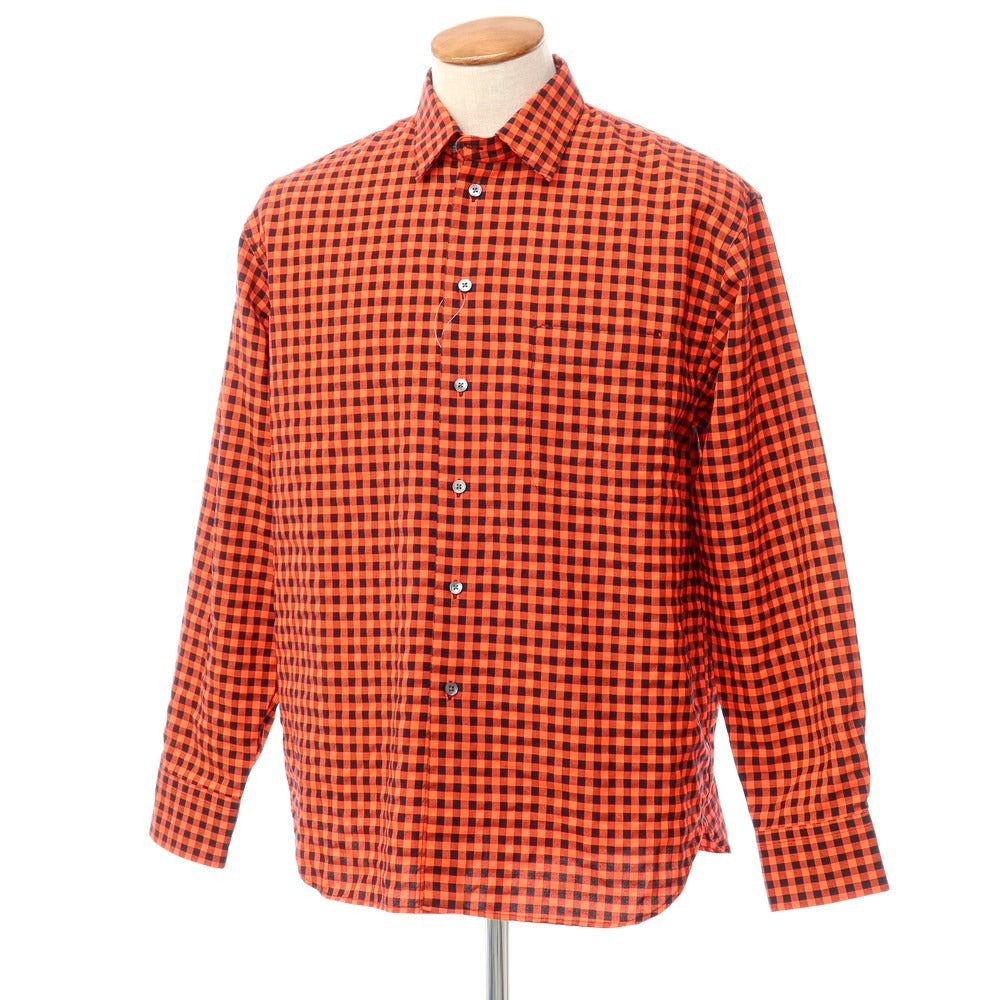 [New] Bagutta casual shirt
 Black x Orange Red [Size 40] [RED] [S/S/A/W] [Condition Rank N] [Men&