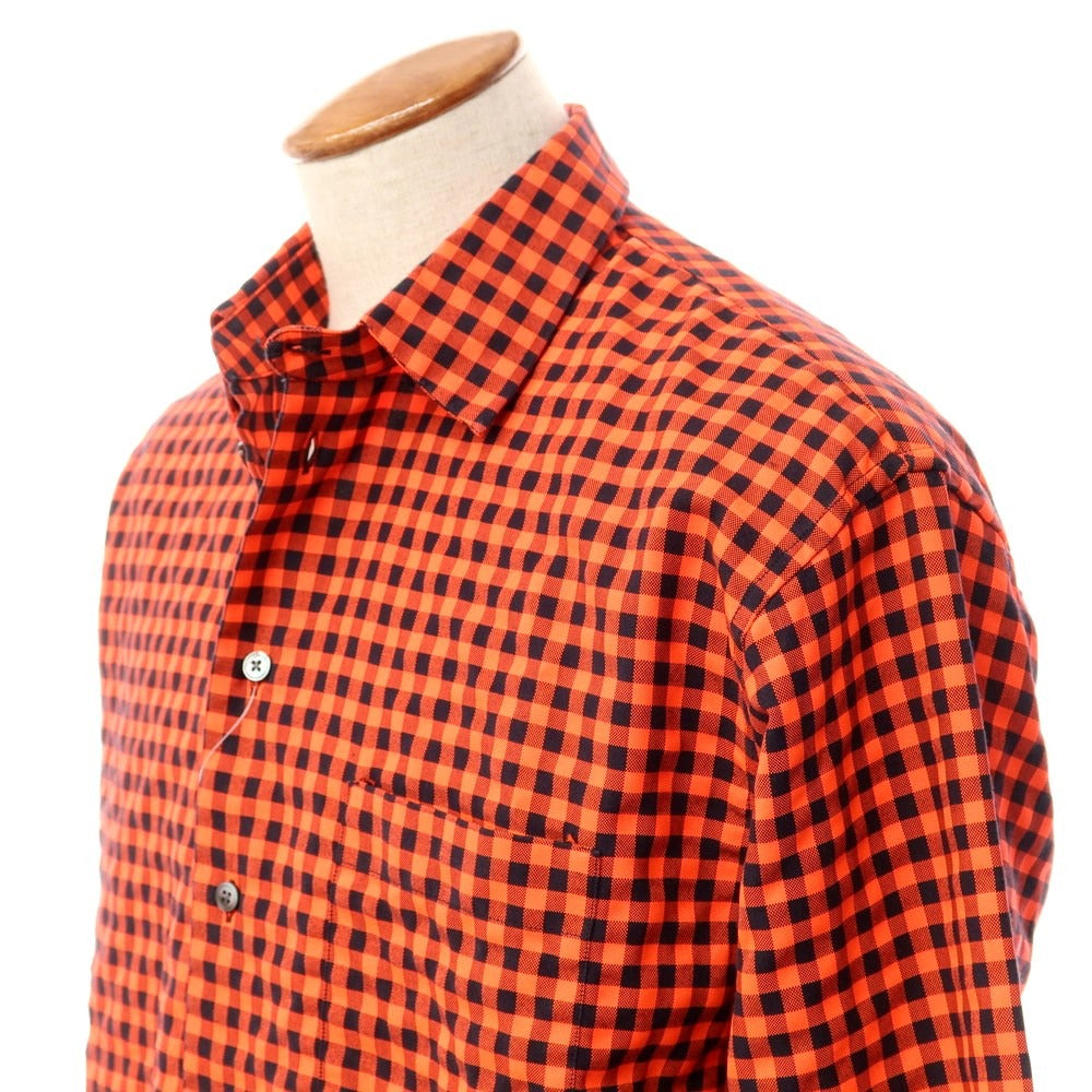 [New] Bagutta casual shirt
 Black x Orange Red [Size 40] [RED] [S/S/A/W] [Condition Rank N] [Men&