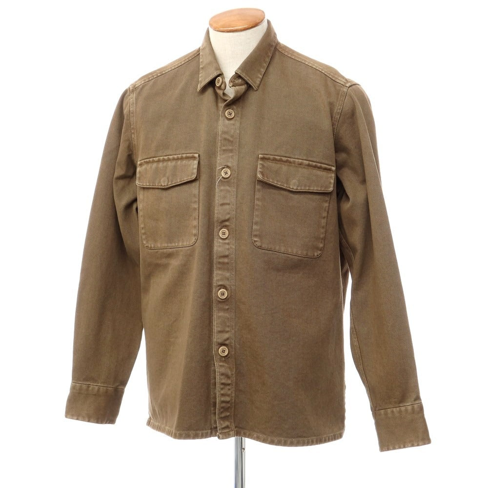 [New] Bagutta casual shirt
 Washed brown [Size 40] [BRW] [S/S/A/W] [Condition rank N] [Men&