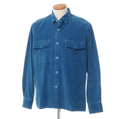 [New Outlet] Bagutta Cotton Corduroy Casual Shirt Blue [Size 40] [BLU] [A/W] [Condition Rank N-] [Men&