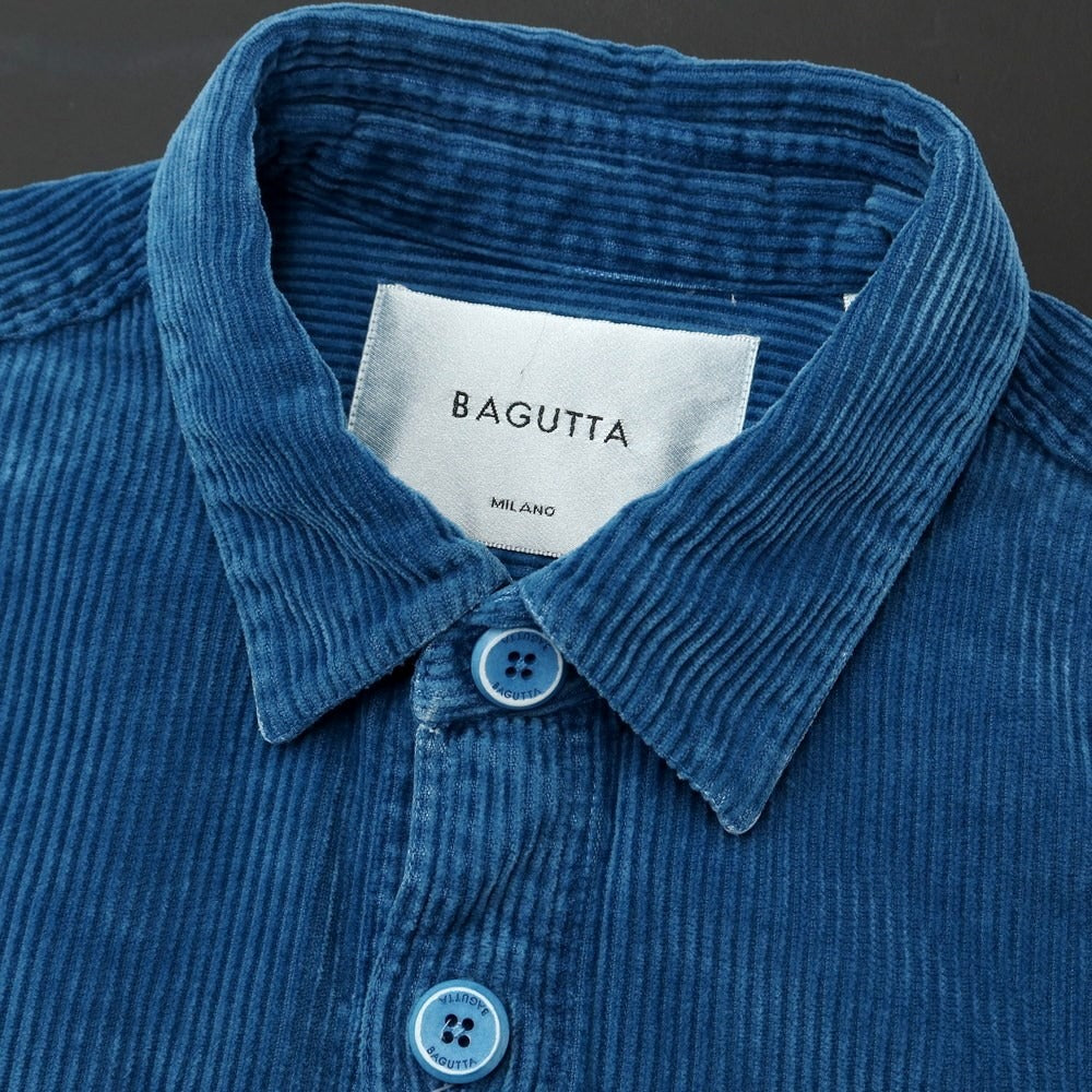 [New Outlet] Bagutta Cotton Corduroy Casual Shirt Blue [Size 40] [BLU] [A/W] [Condition Rank N-] [Men&