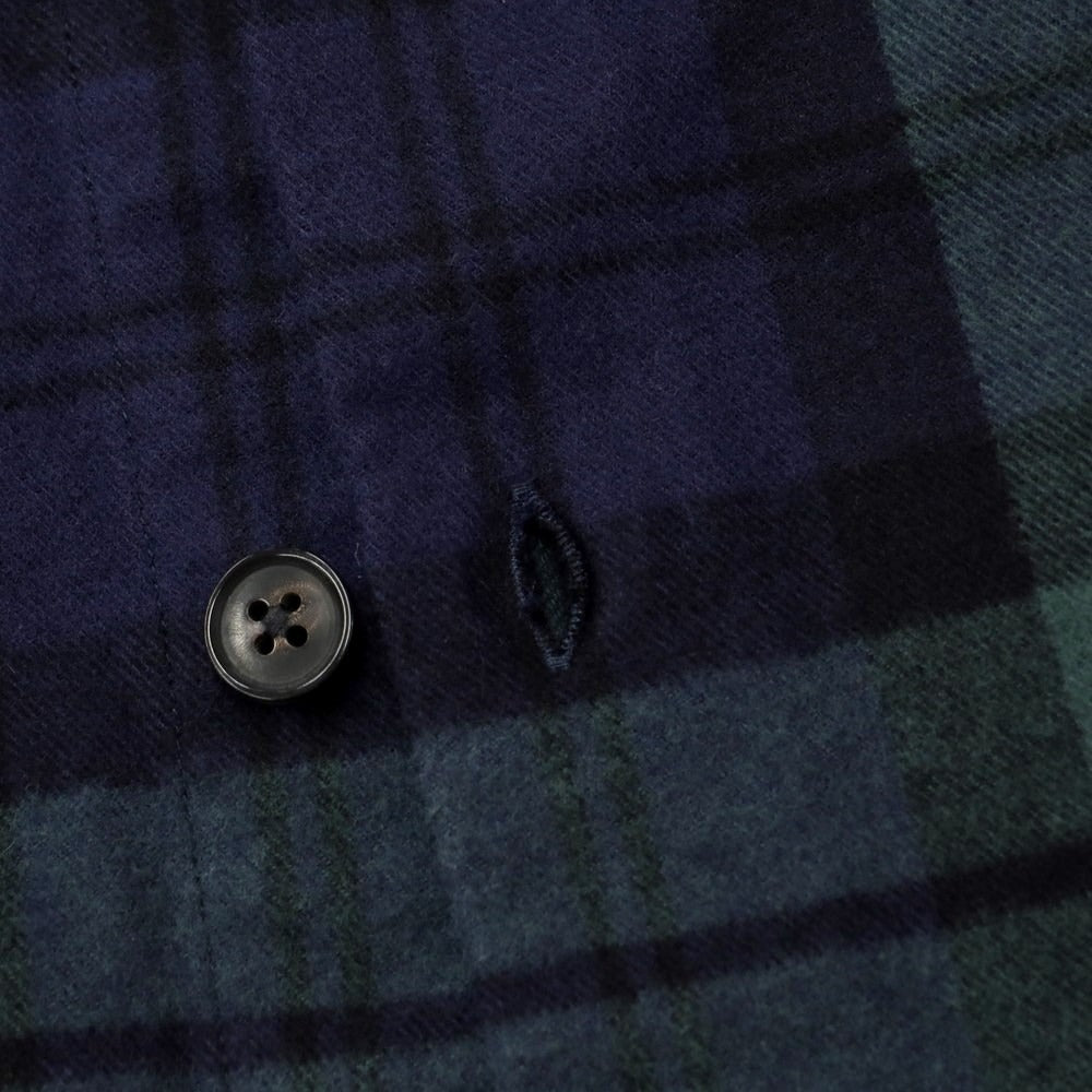 [New] Bagutta Cotton Check Casual Shirt Navy x Green [Size 38] [NVY] [A/W] [Condition Rank N] [Men&