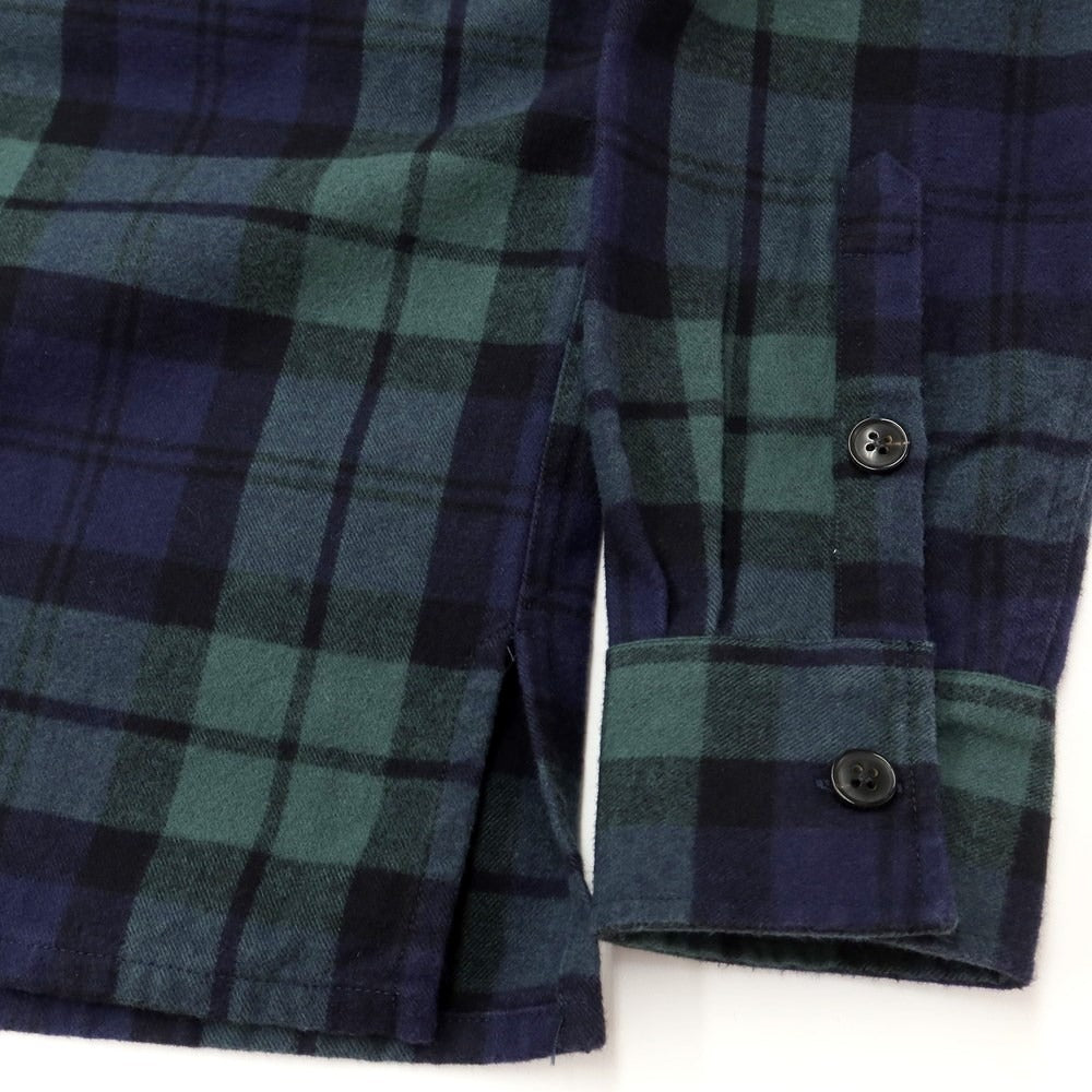 [New] Bagutta Cotton Check Casual Shirt Navy x Green [Size 38] [NVY] [A/W] [Condition Rank N] [Men&