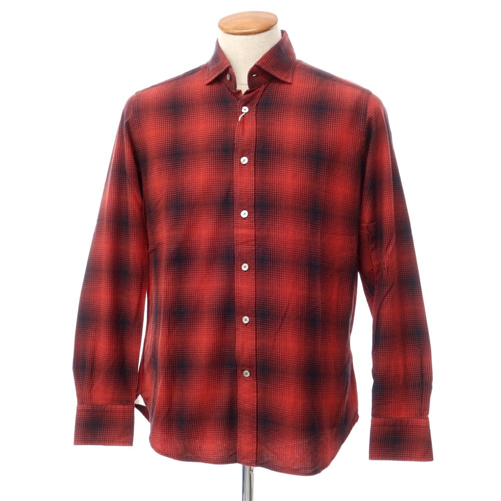 【新品】バグッタ Bagutta カジュアルシャツ
 レッドxブラック【サイズ40】【RED】【S/S/A/W】【状態ランクN】【メンズ】
【769590】 CPD