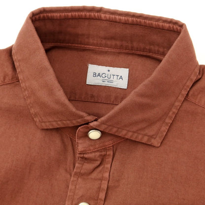 [New] Bagutta casual shirt
 Reddish brown [Size 40] [BRW] [S/S/A/W] [Condition Rank N] [Men&