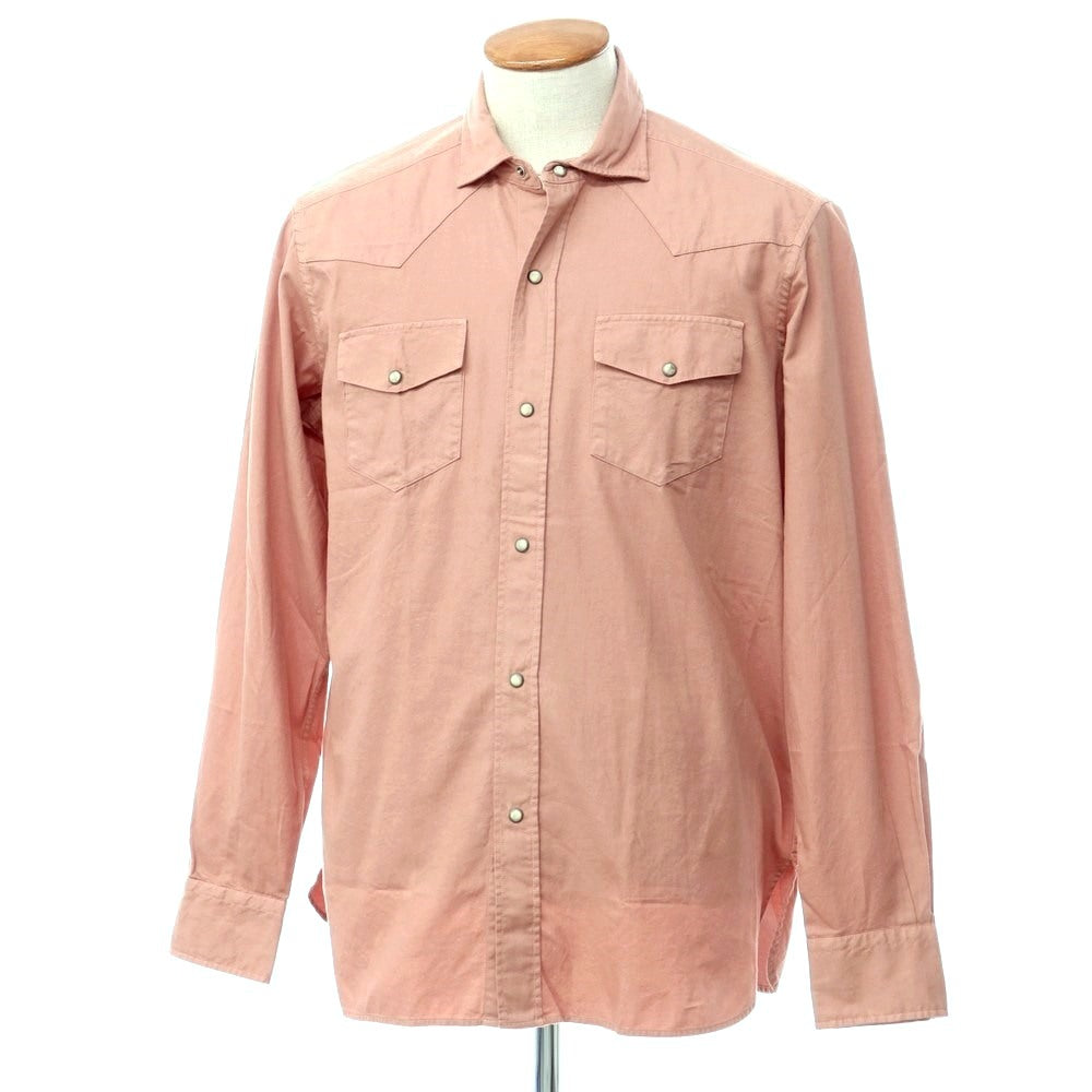 【新品】バグッタ Bagutta カジュアルシャツ
 ダークピンクベージュ系【サイズM】【PNK】【S/S/A/W】【状態ランクN】【メンズ】
【769589】 CPD
