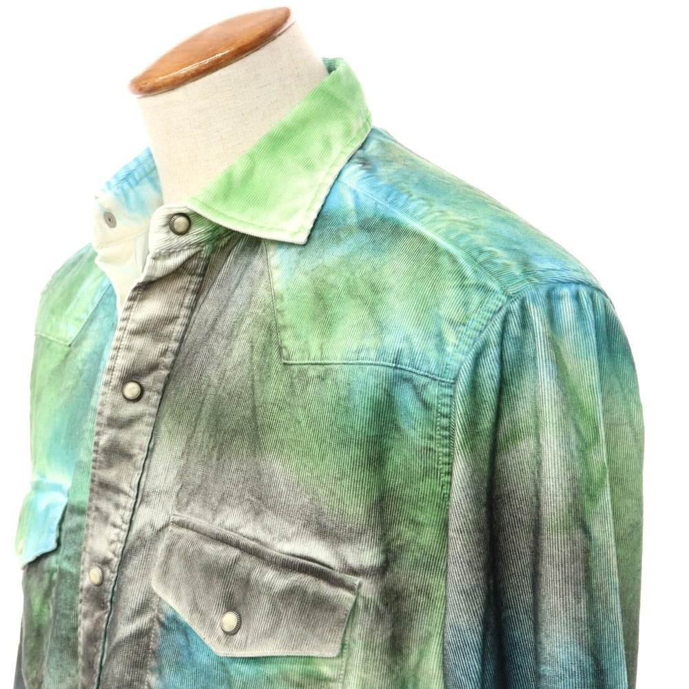 【新品】バグッタ Bagutta カジュアルシャツ
 グリーンxブルー【サイズM】【GRN】【S/S/A/W】【状態ランクN】【メンズ】
【769587】 CPD