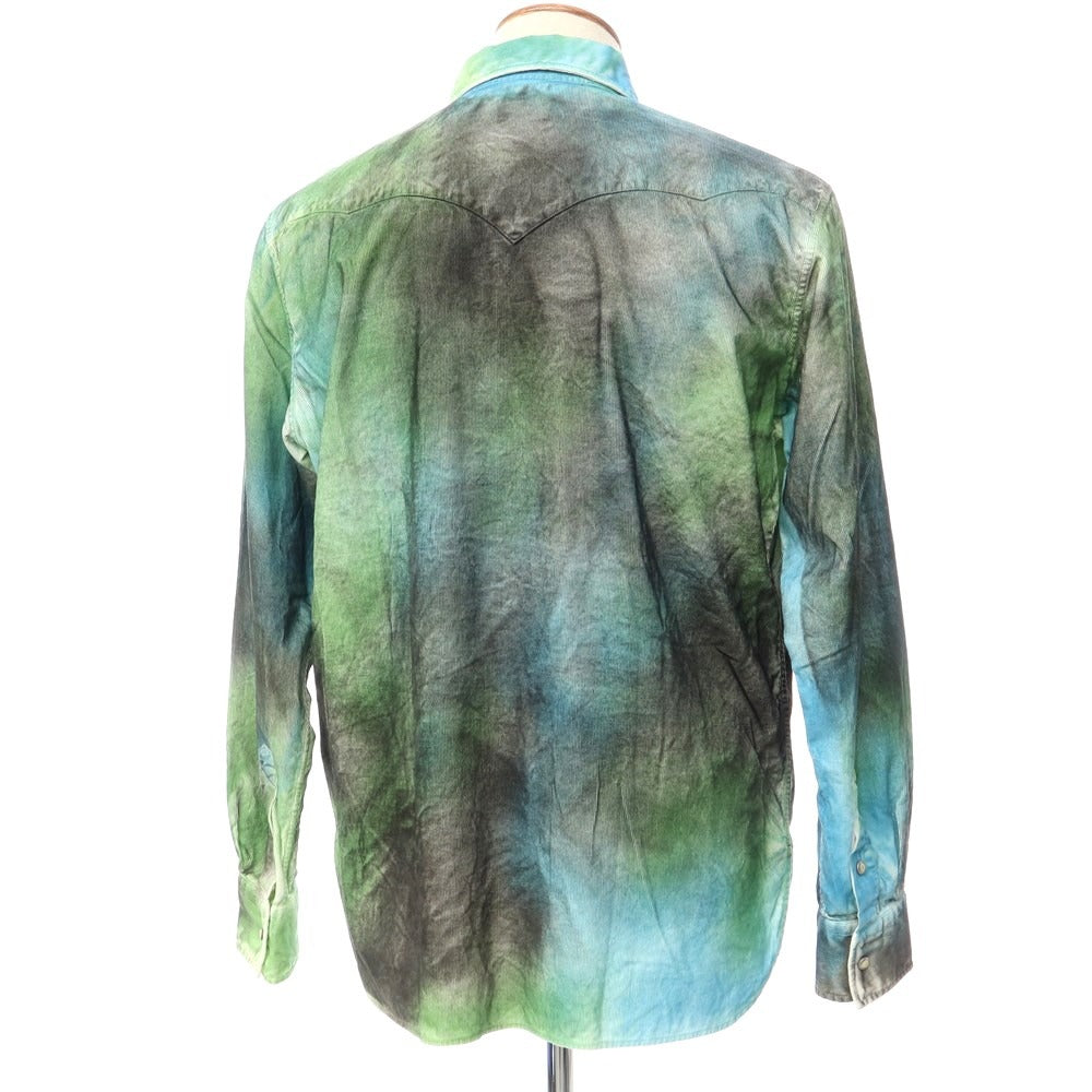 【新品】バグッタ Bagutta カジュアルシャツ
 グリーンxブルー【サイズM】【GRN】【S/S/A/W】【状態ランクN】【メンズ】
【769587】 CPD